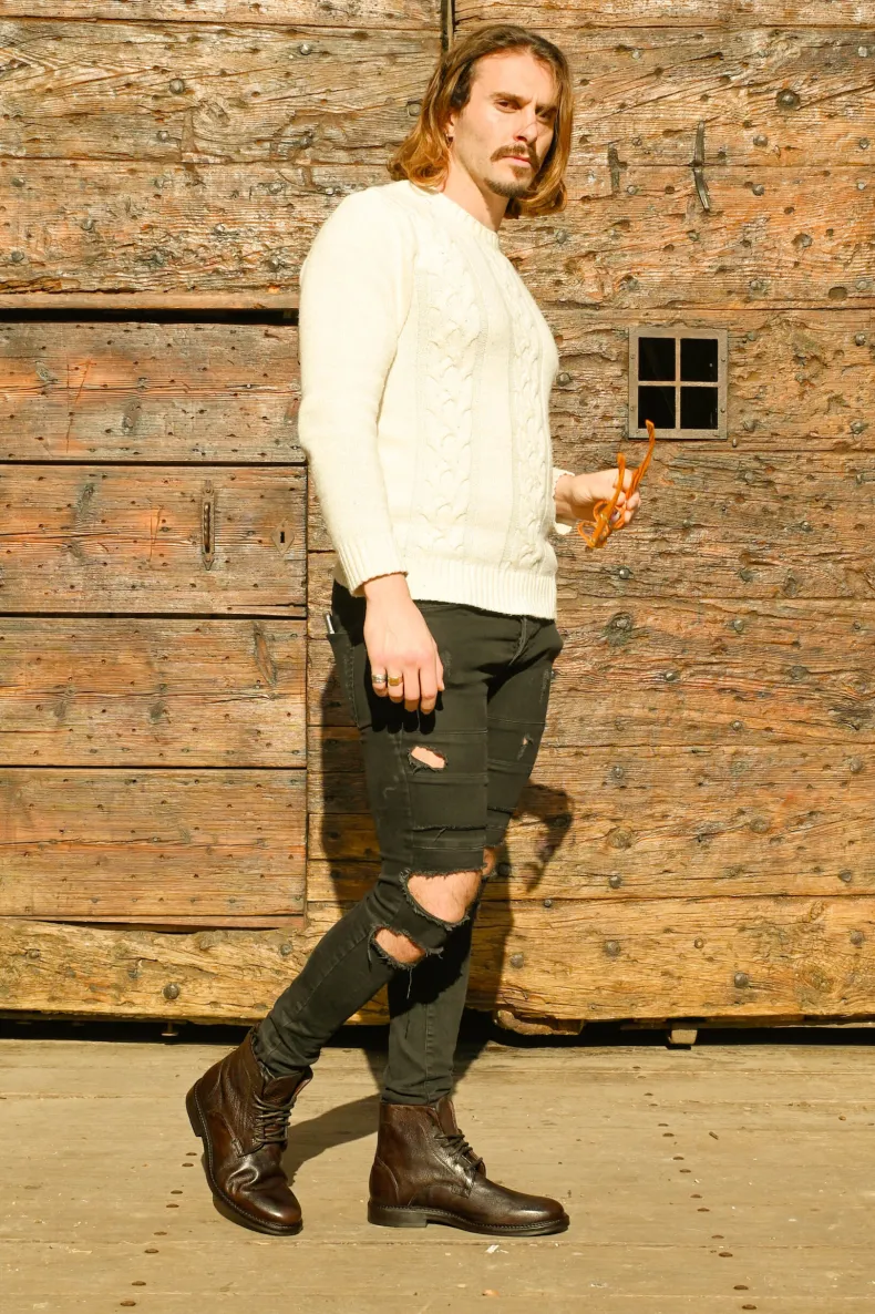 Handcrafted Amphibian In Dark Brown Buffalo