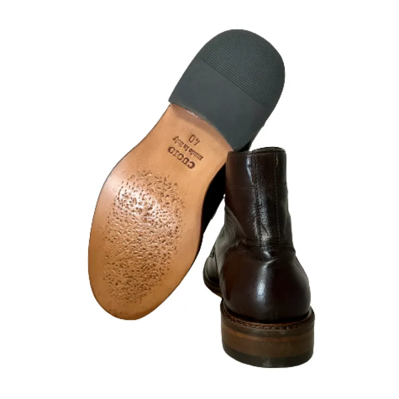 Handcrafted Amphibian In Dark Brown Buffalo