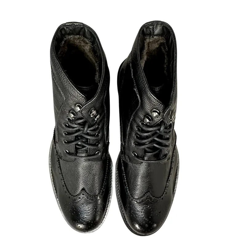 Handcrafted Amphibian With Black Blake Stitched Lamb Fur