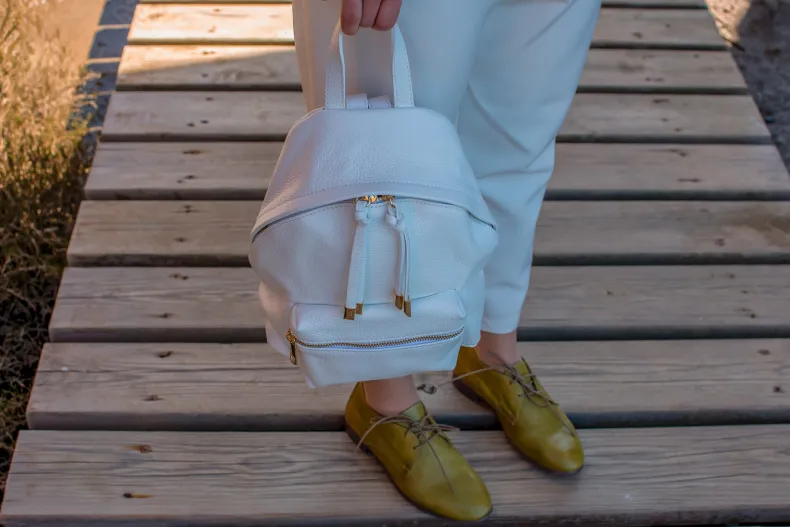 Handcrafted Backpack With External Pocket