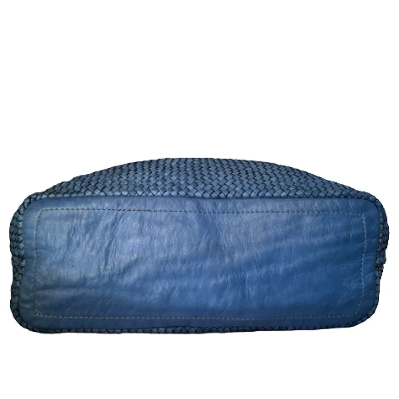 Handcrafted Bag In Woven Leather