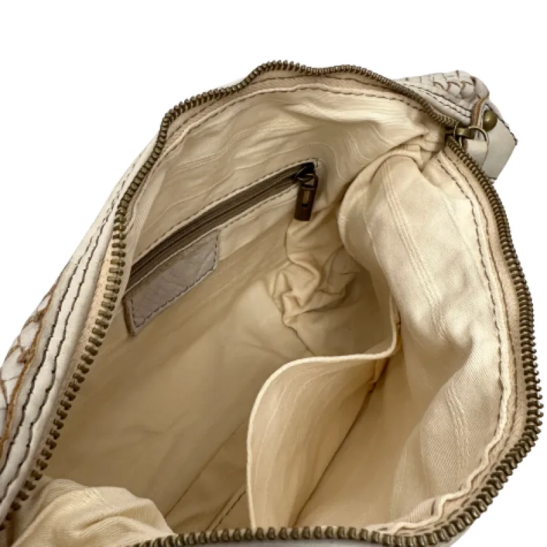 Handcrafted Bag In Woven Leather