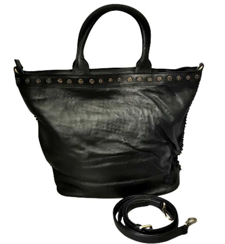 Handcrafted Bag With Leather Studs