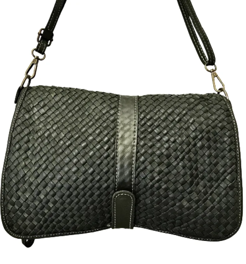 Handcrafted Bag With Woven Leather
