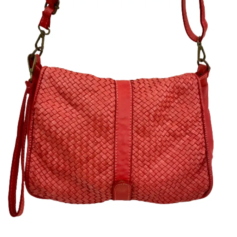 Handcrafted Bag With Woven Leather