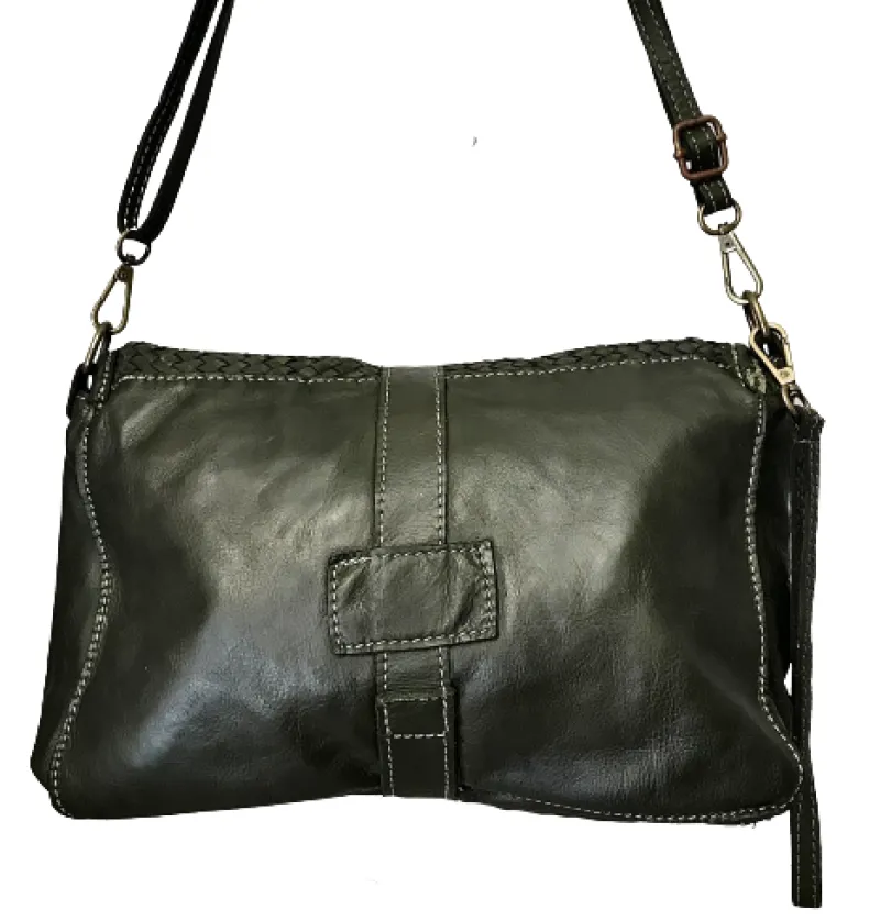 Handcrafted Bag With Woven Leather