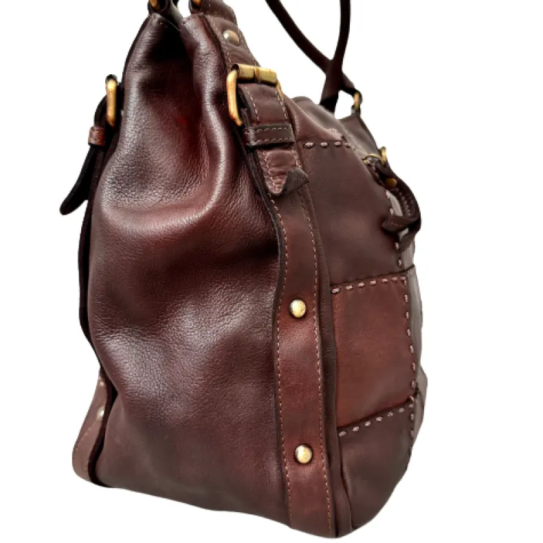 Handcrafted Bag With Quilted Leather