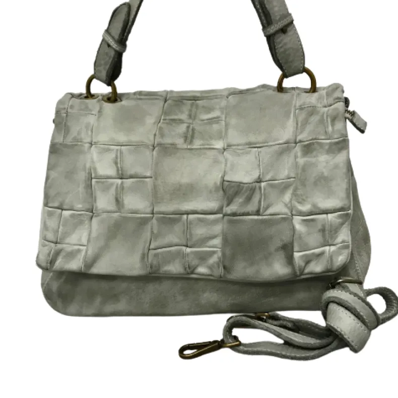 Handcrafted Bag With Quilted Flap