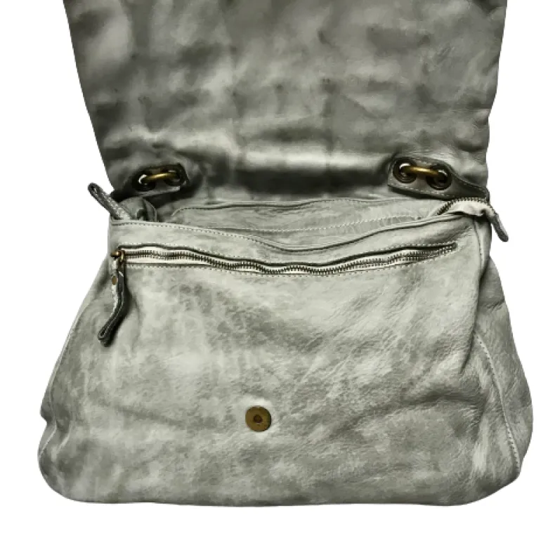 Handcrafted Bag With Quilted Flap