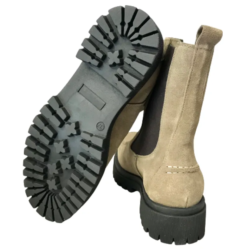 Handcrafted Beatles In Taupe Suede