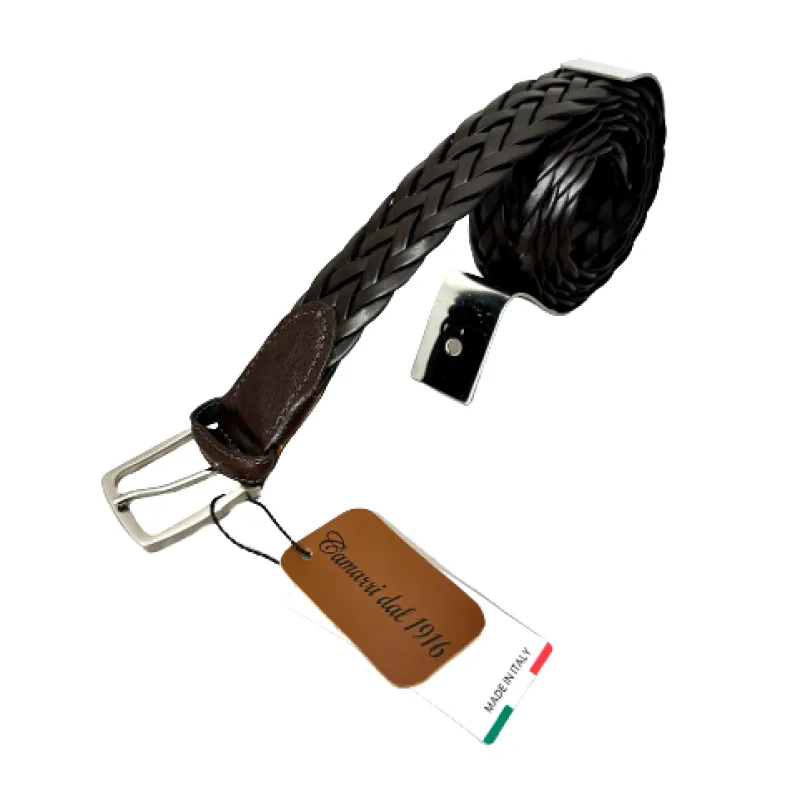 Handcrafted Belt In 837 Woven Leather