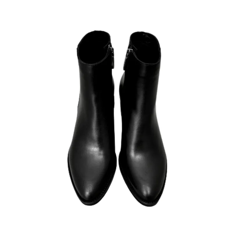 Handcrafted Black Leather Ankle Boot PFV