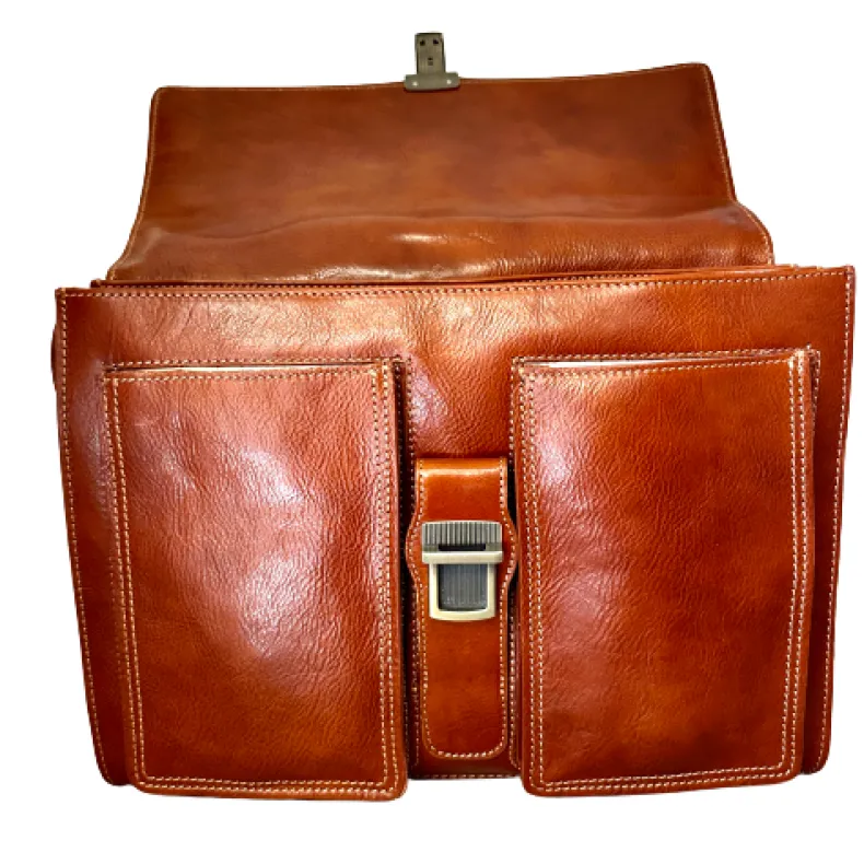 Handcrafted Briefcase With 3 Compartments