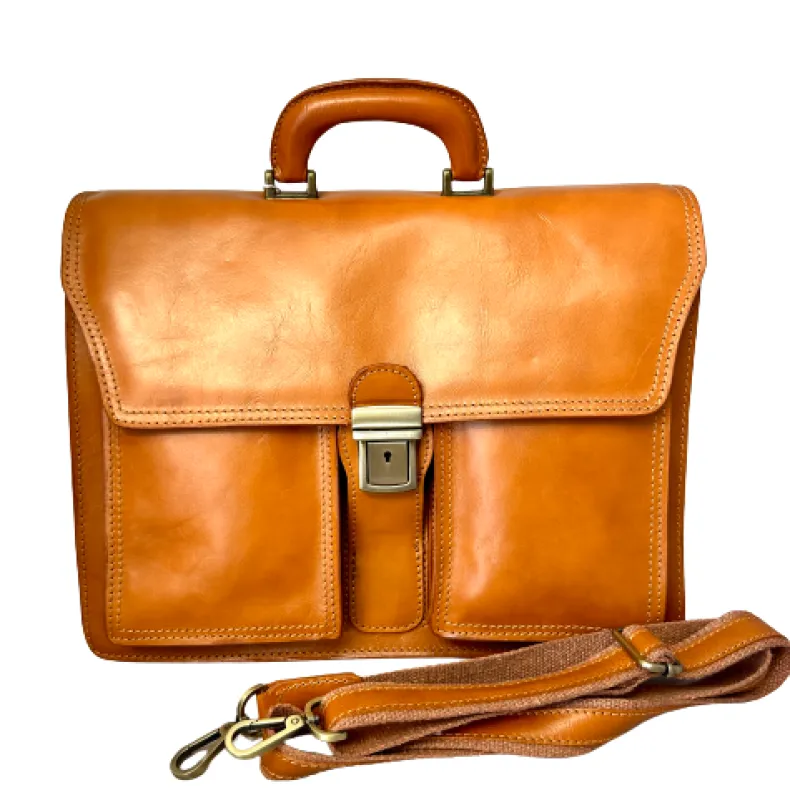 Handcrafted Briefcase With 3 Compartments