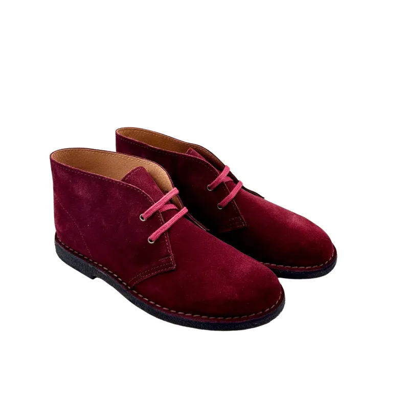 Handcrafted Burgundy Ankle Boot With Leather Interior