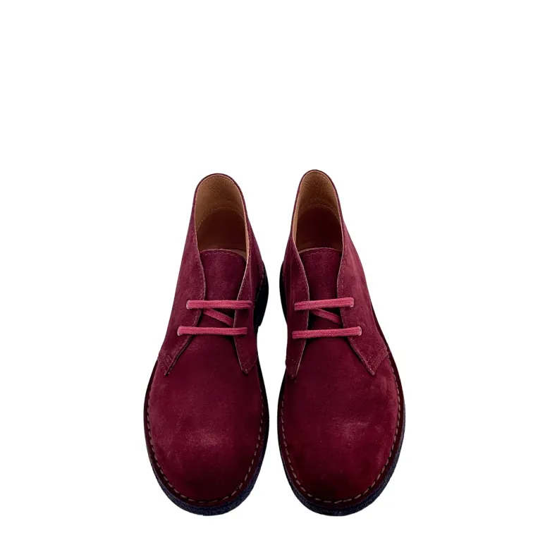Handcrafted Burgundy Ankle Boot With Leather Interior