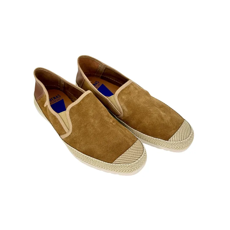 Handcrafted Espadrilles In Suede And Verbenas Leather