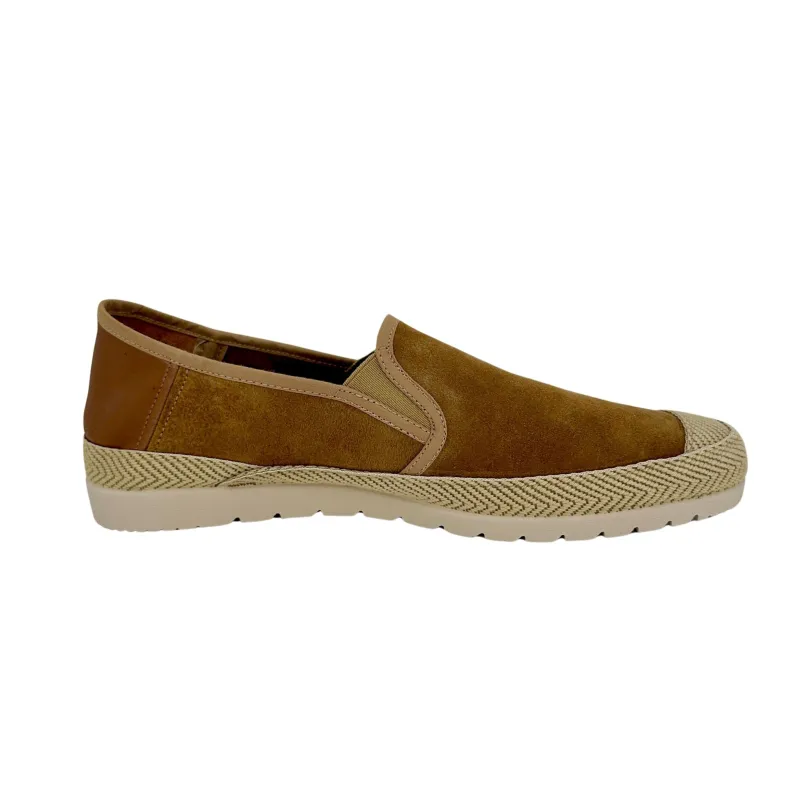 Handcrafted Espadrilles In Suede And Verbenas Leather