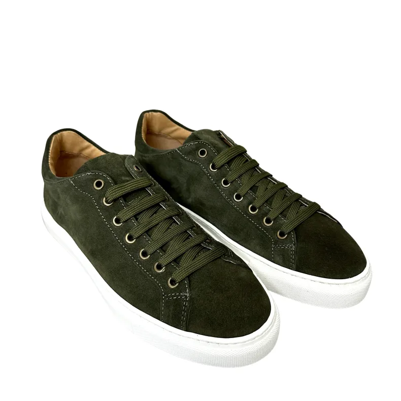 Handcrafted Green Nubuck Sneakers