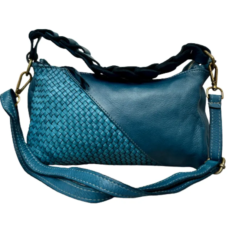 Handcrafted Half Woven Leather Bag