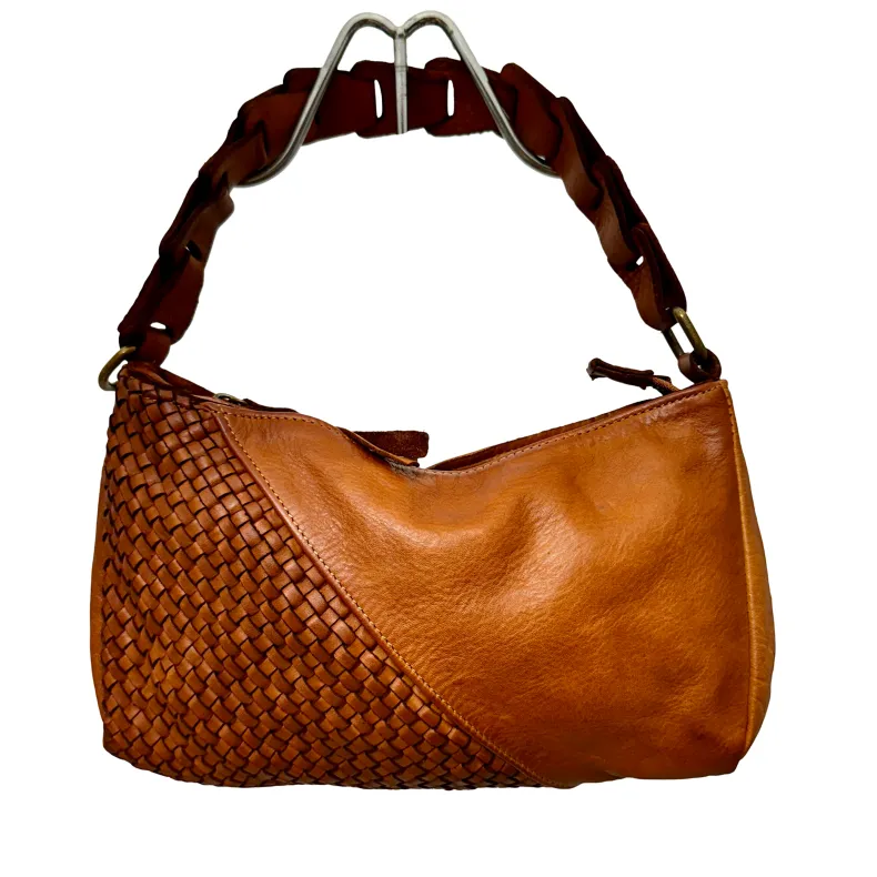 Handcrafted Half Woven Leather Bag