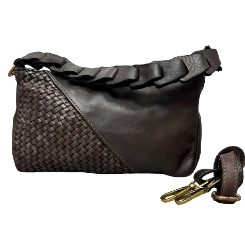 Handcrafted Half Woven Leather Bag