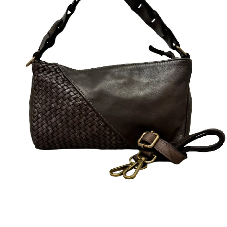 Handcrafted Half Woven Leather Bag