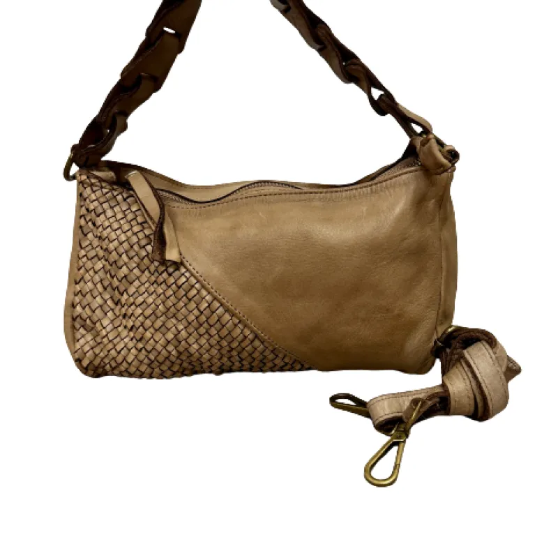 Handcrafted Half Woven Leather Bag