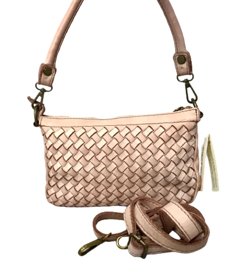 Handcrafted Handbag In Woven Leather