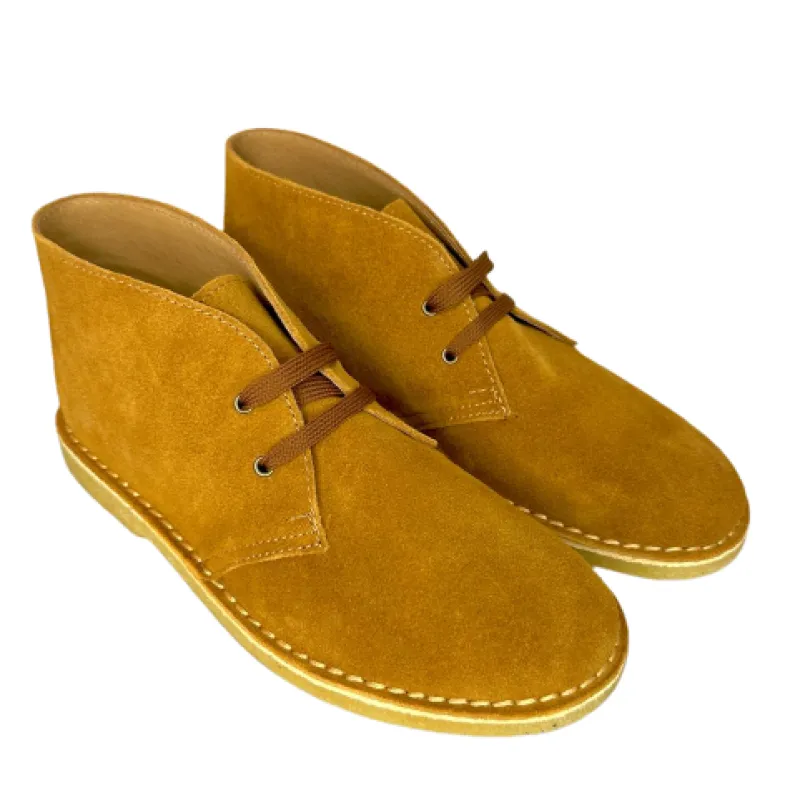 Handcrafted Honey Ankle Boot With Leather Interior