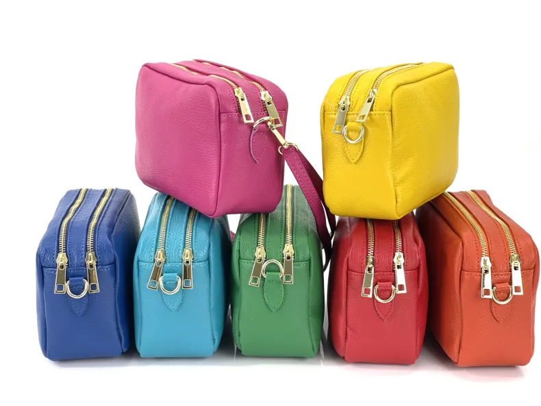 Handcrafted Leather Clutch Bag With Two Compartments