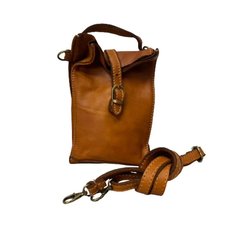 Handcrafted Leather Mobile Phone Bag