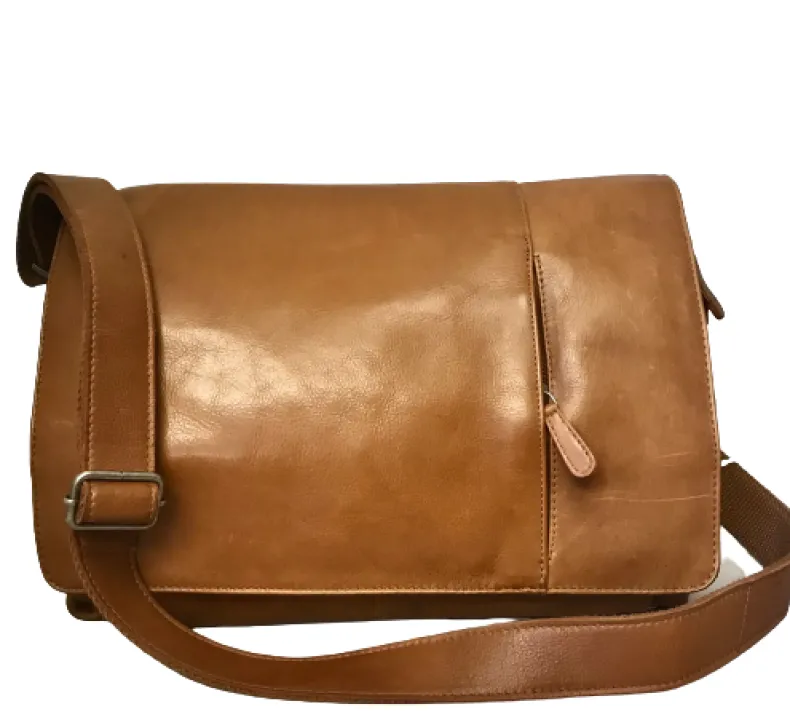 Handcrafted Leather-colored Messenger