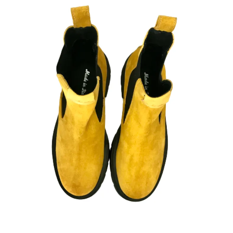 Handcrafted Low Beatles In Ocher Suede