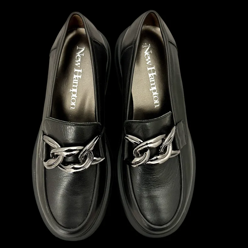 Handcrafted Moccasin In Black Leather