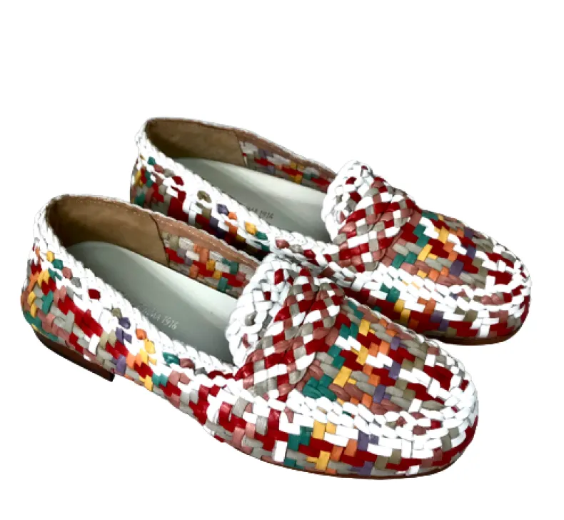 Handcrafted Moccasin In Woven Leather