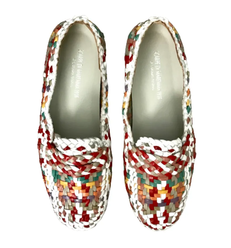 Handcrafted Moccasin In Woven Leather