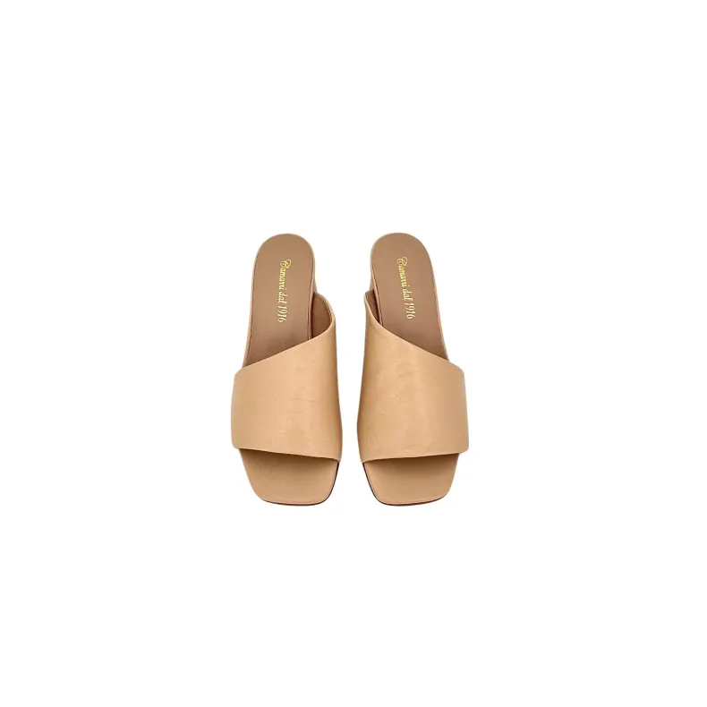 Handcrafted Nude Leather Slipper