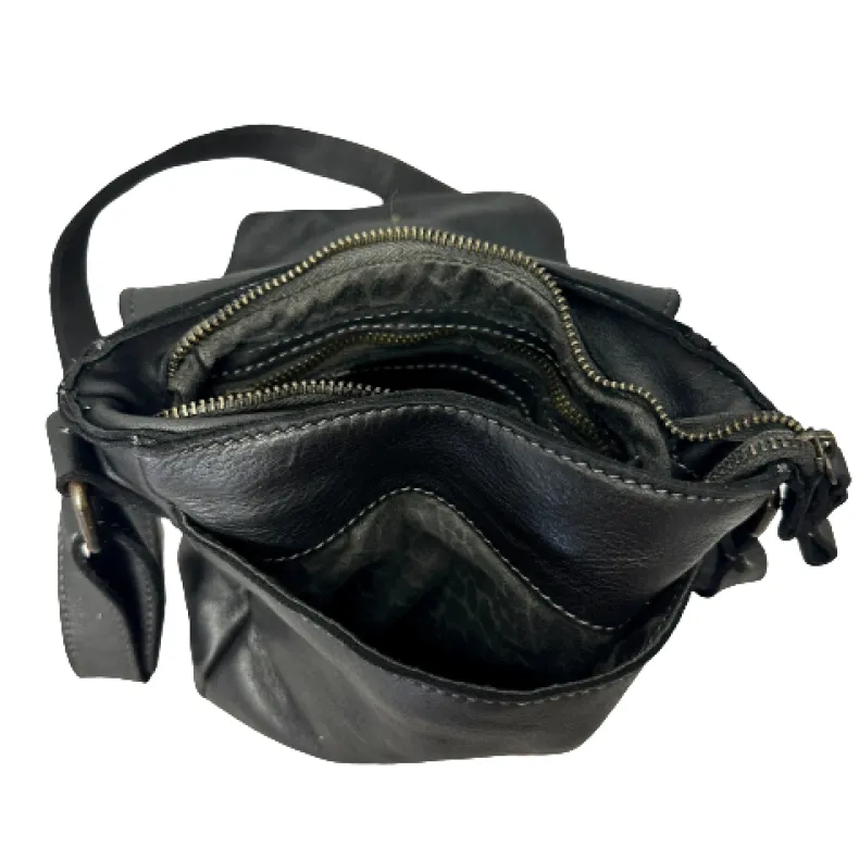 Handcrafted Purse In Washed Leather