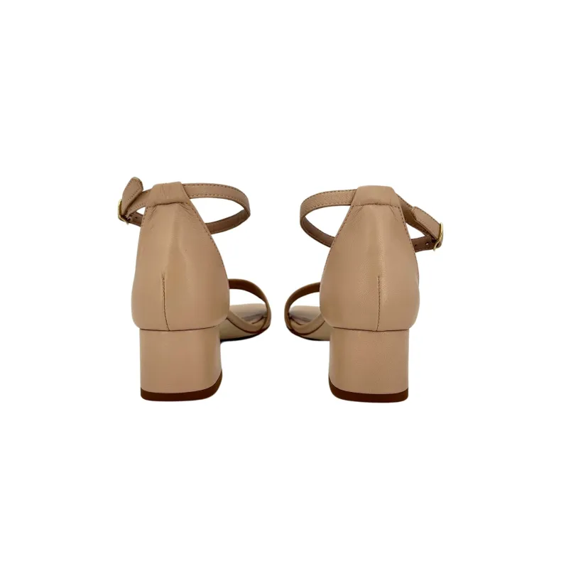 Handcrafted Sandal In Nude Leather