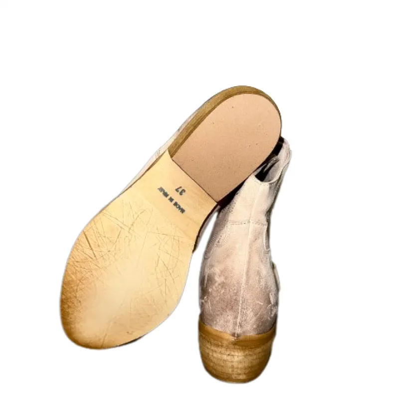 Handcrafted Texan In Powder Pink Brushed Nubuck