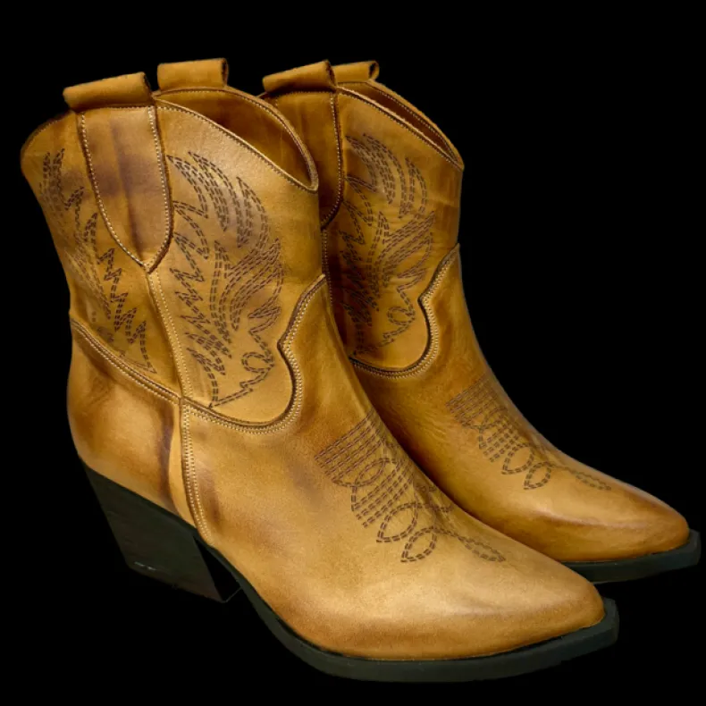 Handcrafted Texan In Low Leather Lasered Leather