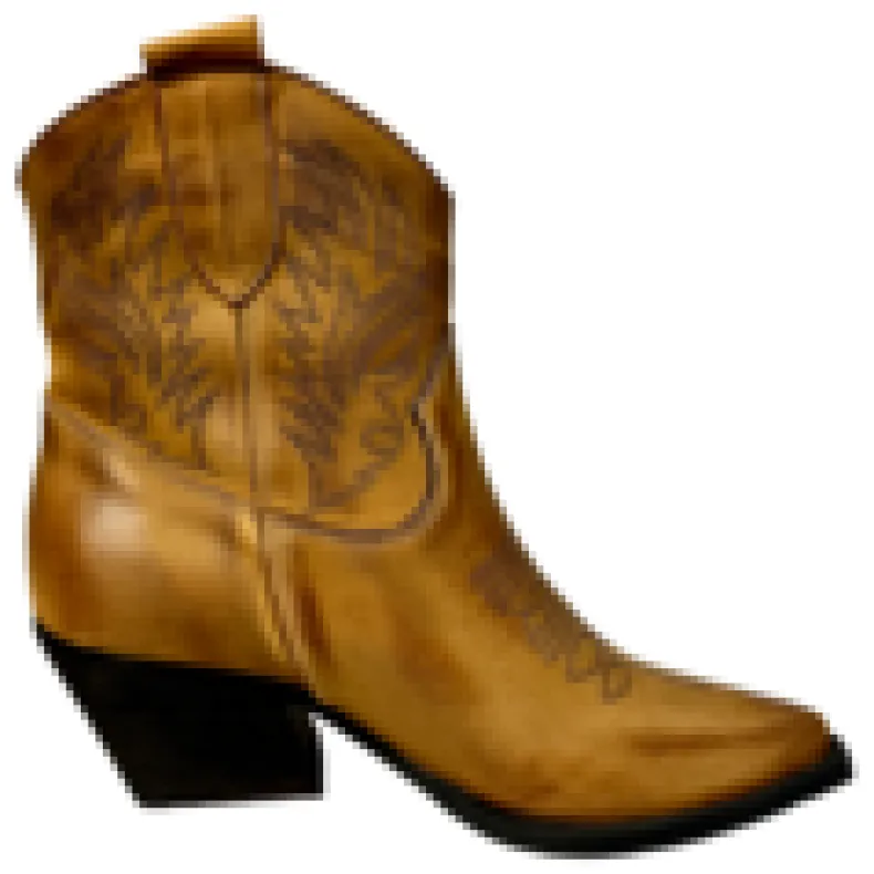 Handcrafted Texan In Low Leather Lasered Leather