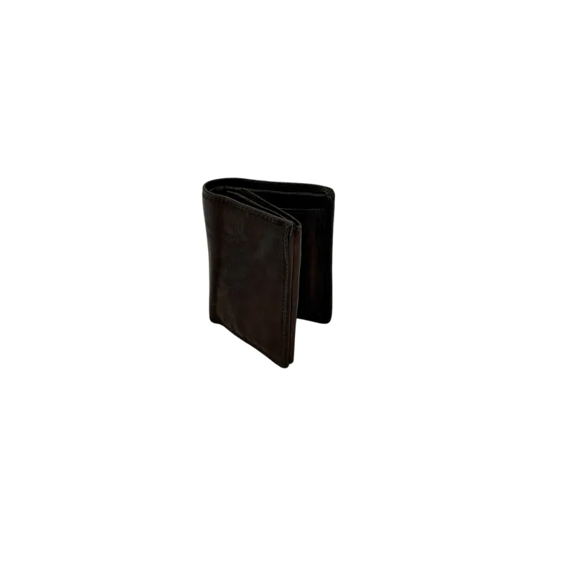 Handcrafted Vertical Washed Leather Wallet S