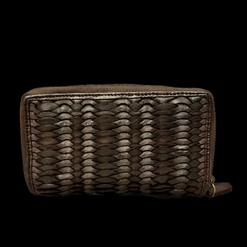 Handcrafted Wallet In Woven Leather