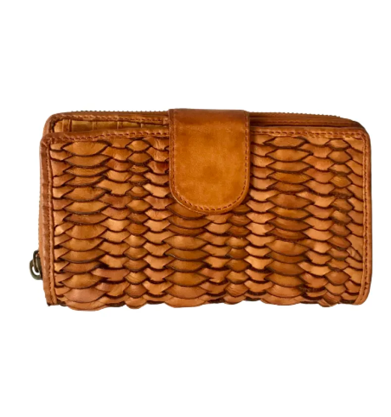 Handcrafted Wallet In Woven Leather