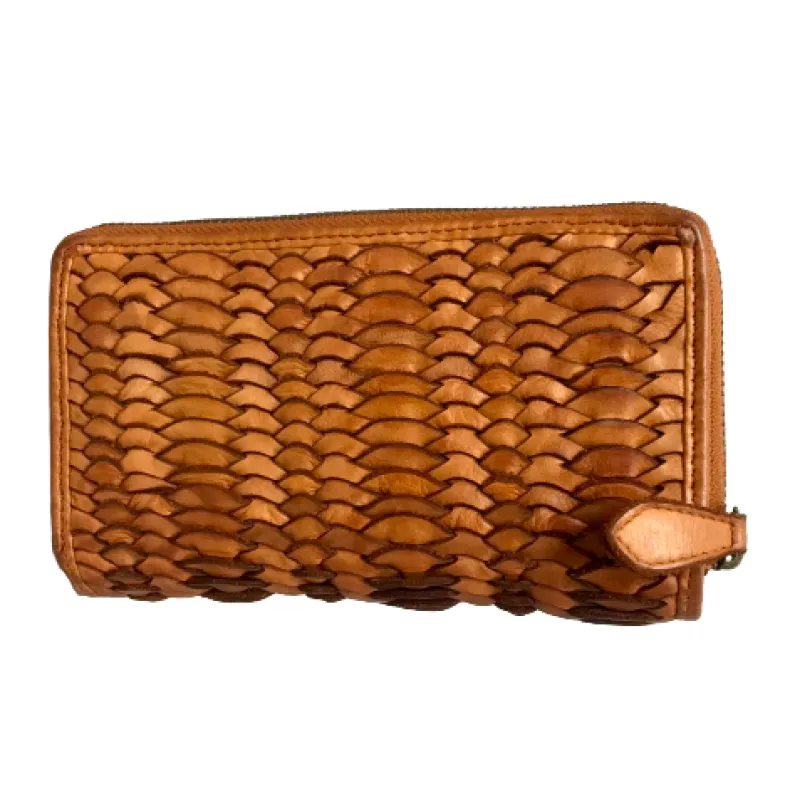 Handcrafted Wallet In Woven Leather