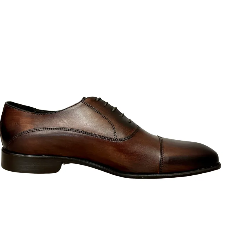 Hand-faded Brogues In Dark Brown, Stitched By Blake
