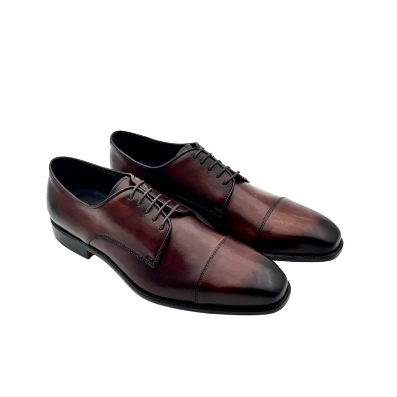 Hand-faded Dark Brown Derby