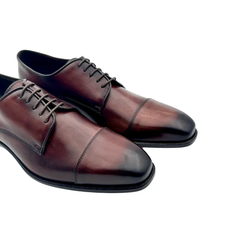 Hand-faded Dark Brown Derby